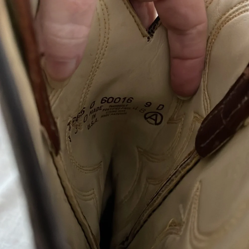 Leather Western Boots 9D Great Condition ACME - Picture 3 of 4